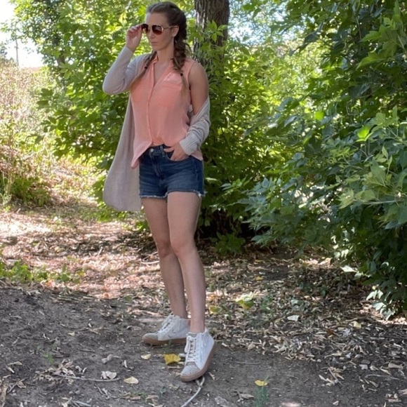 Animal print and peach accent sneakers - Picture 1 of 14